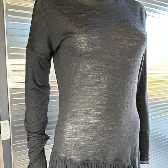 Marithe Francois Girbaud Embroidered Turtleneck Long Sleeve Dress 6 - Picture 4 of 12